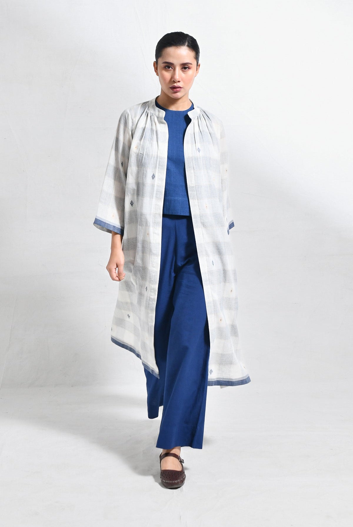 Jamdani Neck - Gather Jacket Co - ord (Set of 3) - CiceroniCo - ord SetHiranya