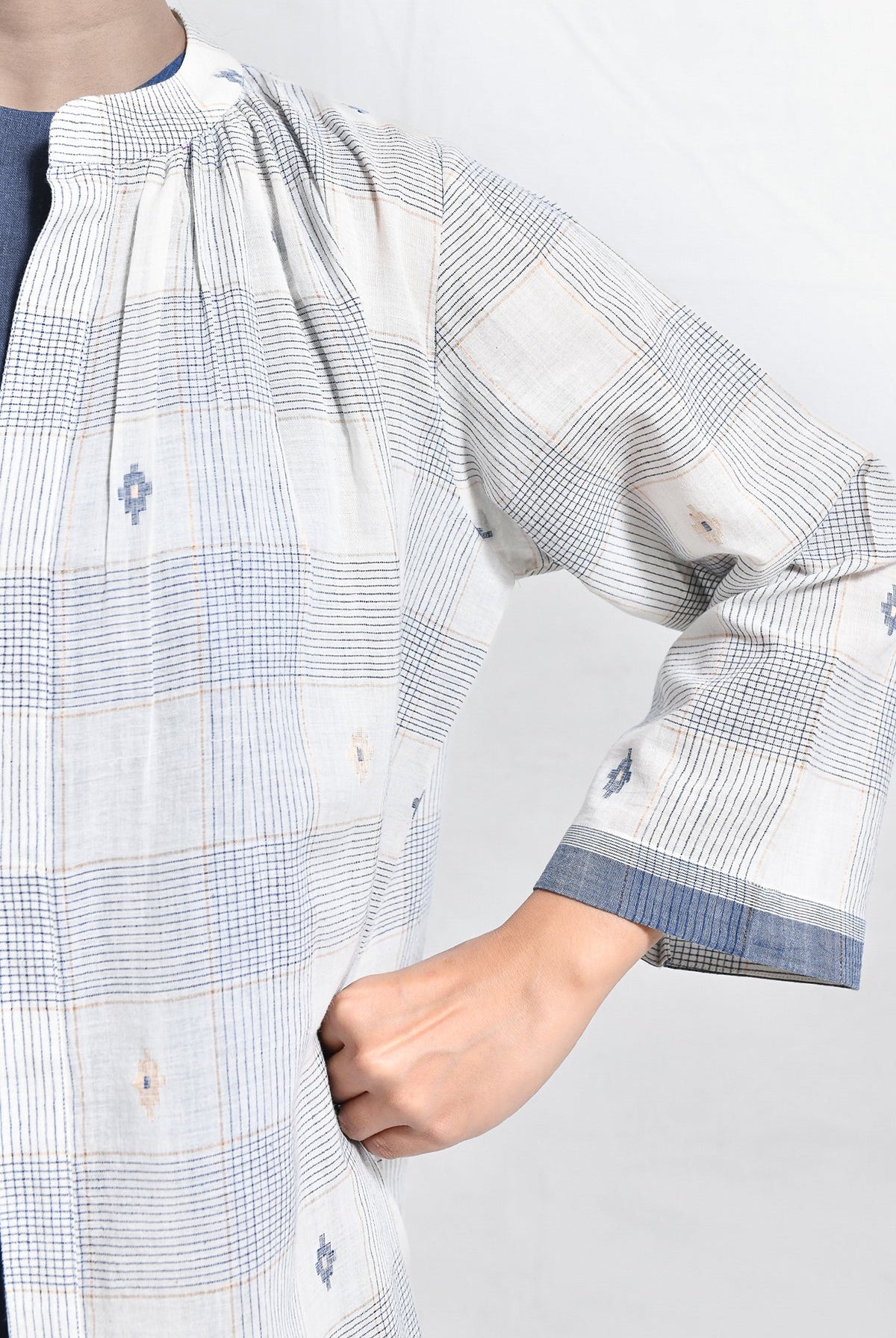 Jamdani Neck - Gather Jacket Co - ord (Set of 3) - CiceroniCo - ord SetHiranya