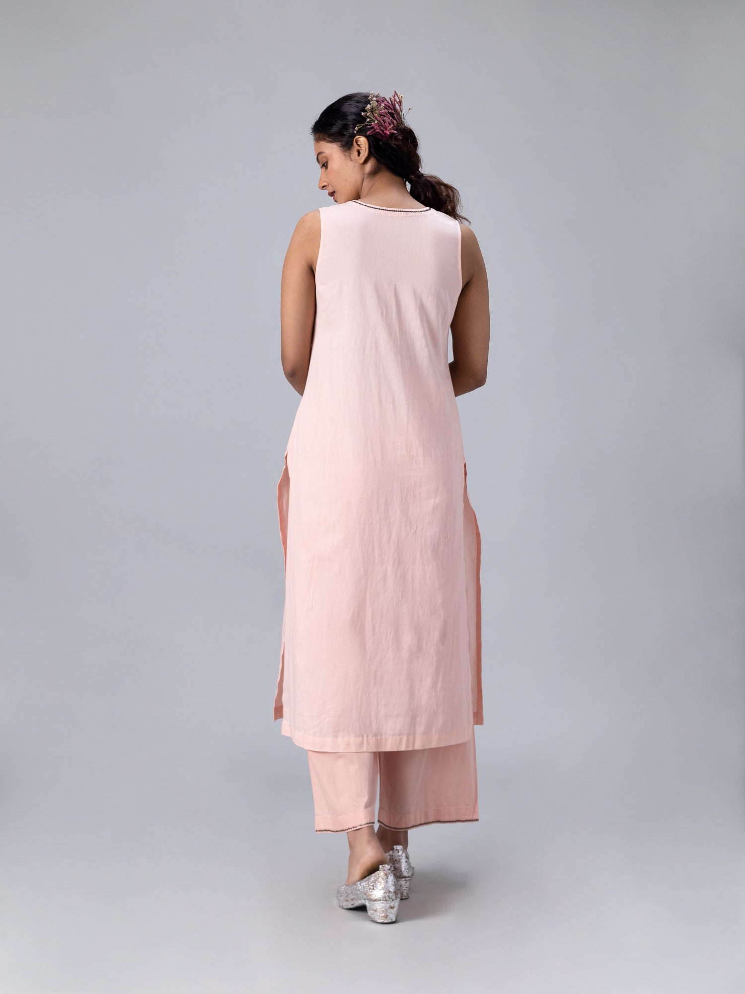 Jasmin Peach Pyjama - CiceroniPyjamaShades of India