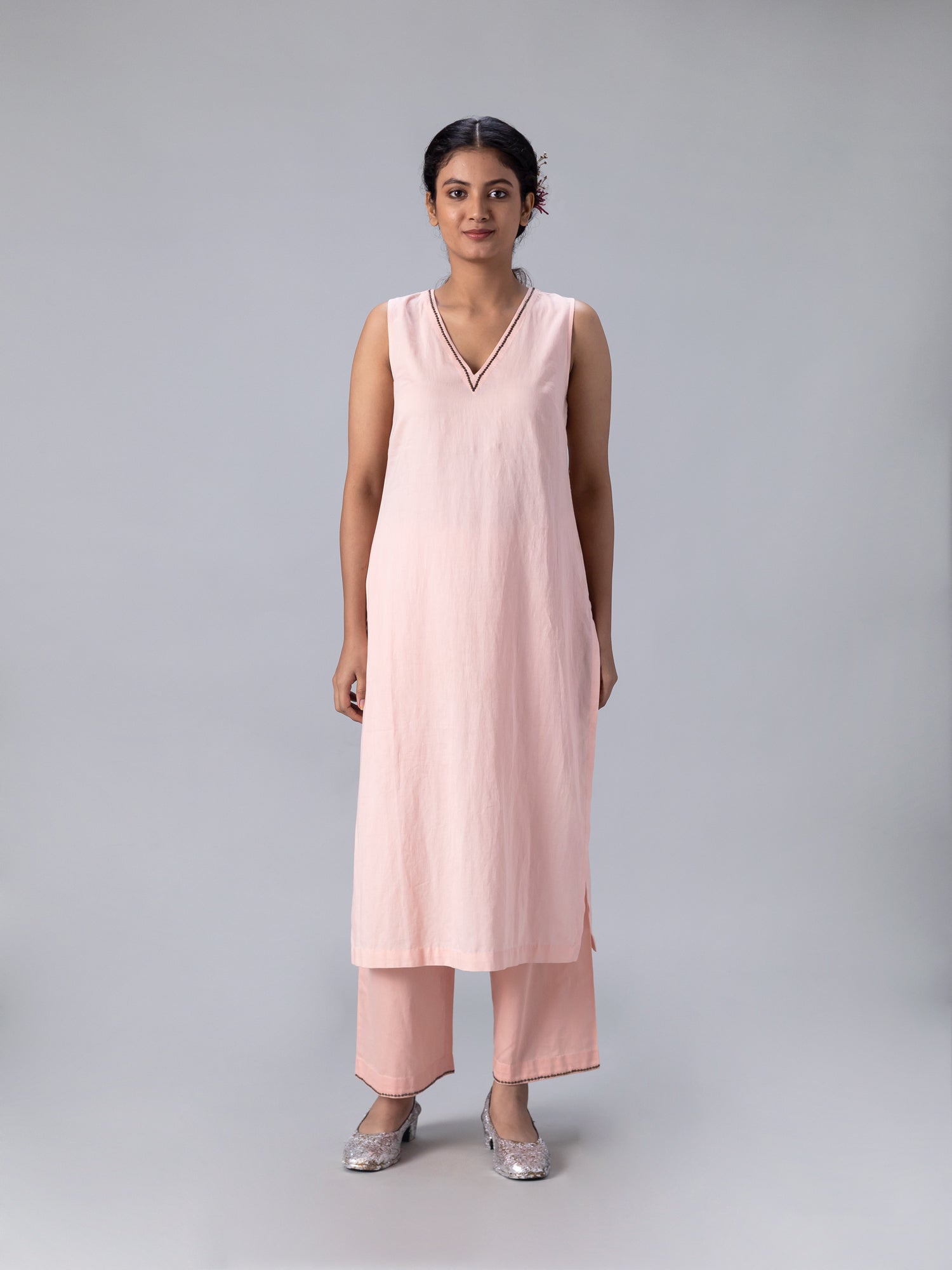 Jasmin Peach Pyjama - CiceroniPyjamaShades of India