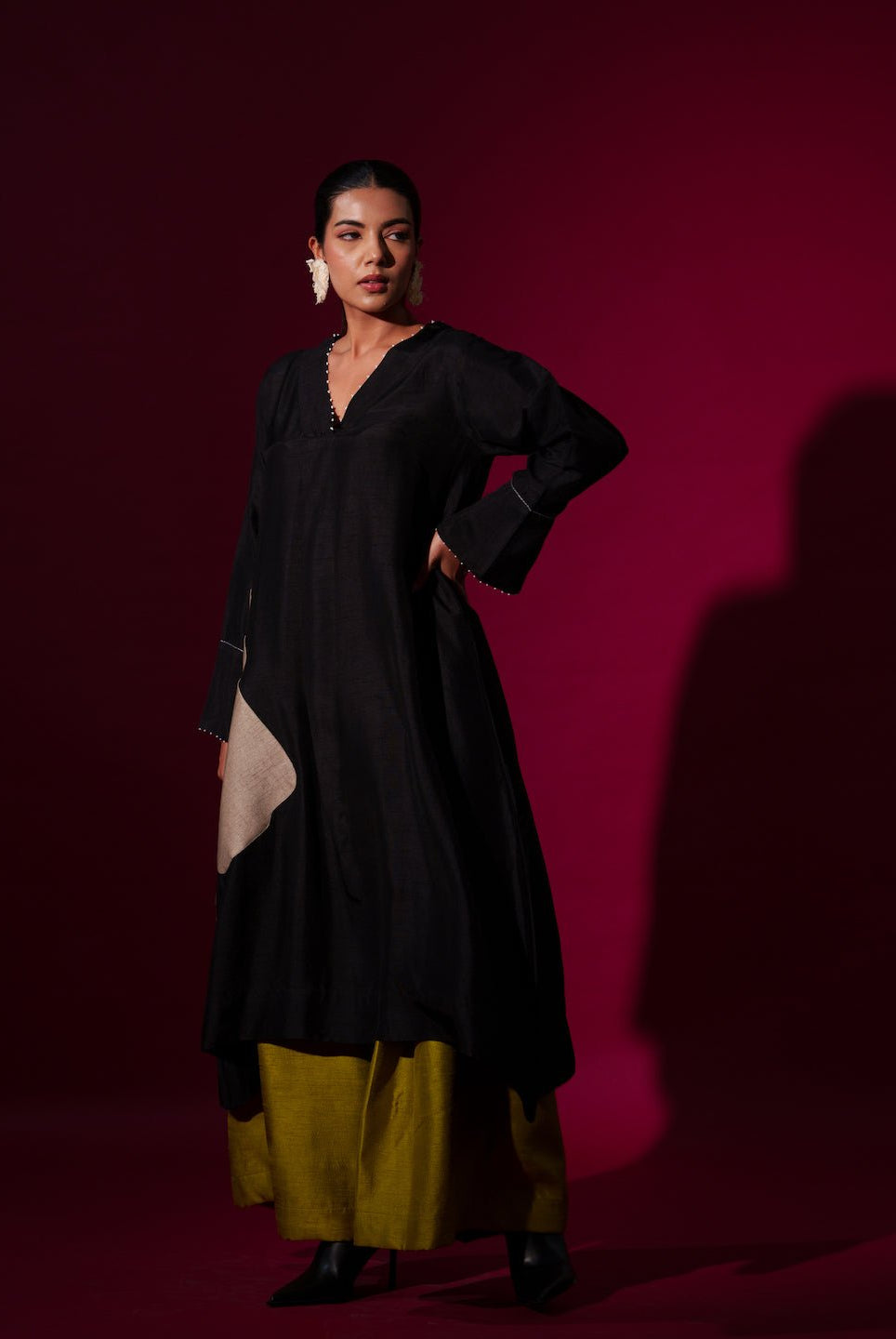 Jasper Tunic in Black and Grey - CiceroniKurta, Festive WearStoique