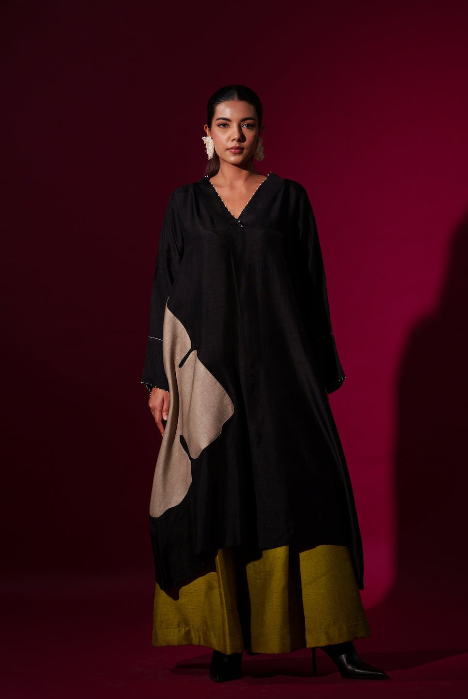 Jasper Tunic in Black and Grey - CiceroniKurta, Festive WearStoique