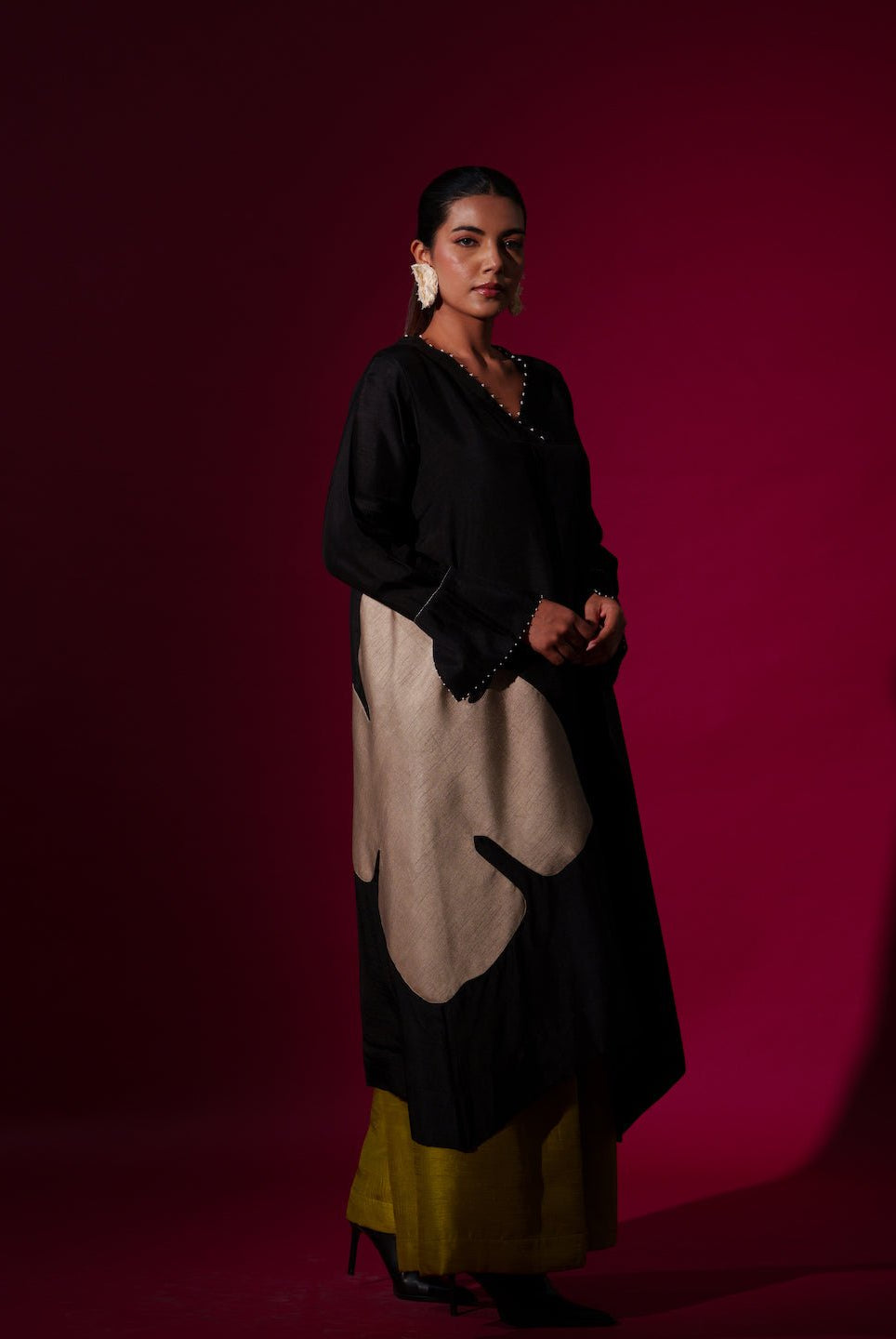 Jasper Tunic in Black and Grey - CiceroniKurta, Festive WearStoique