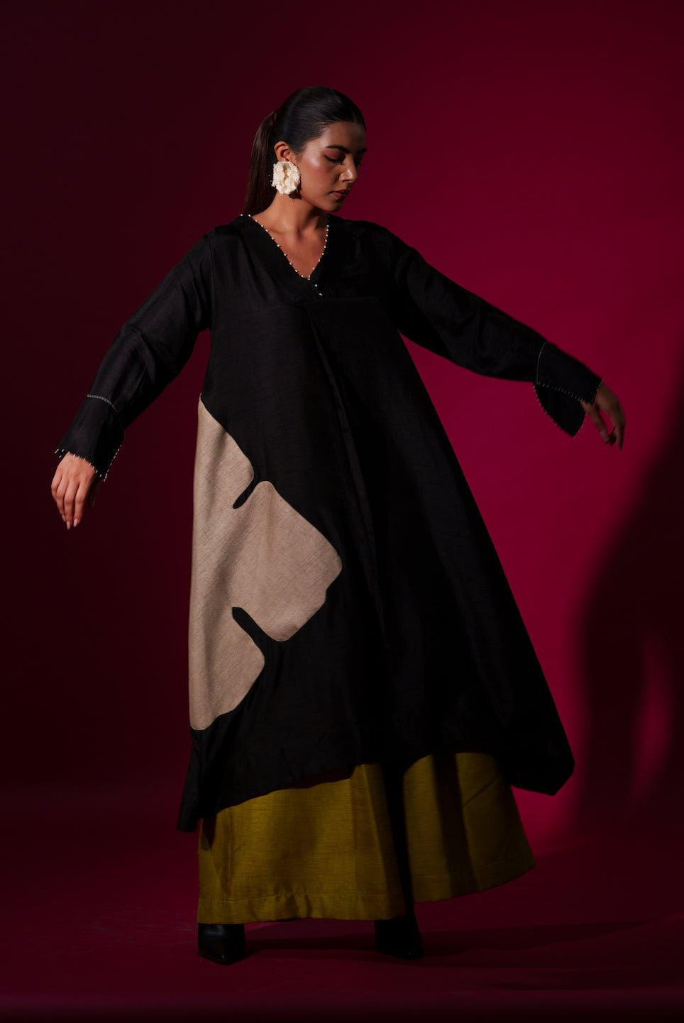 Jasper Tunic in Black and Grey - CiceroniKurta, Festive WearStoique