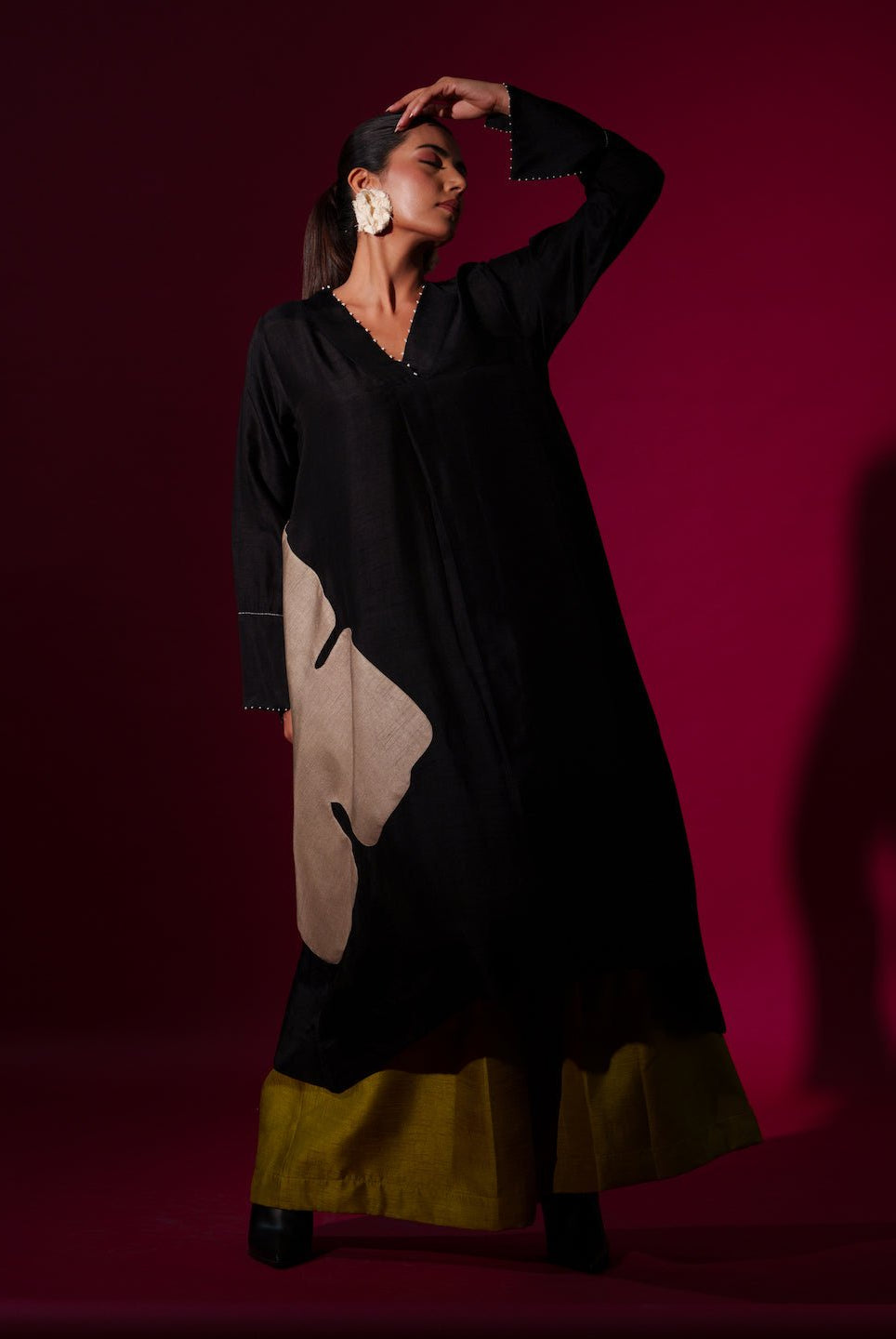 Jasper Tunic in Black and Grey - CiceroniKurta, Festive WearStoique