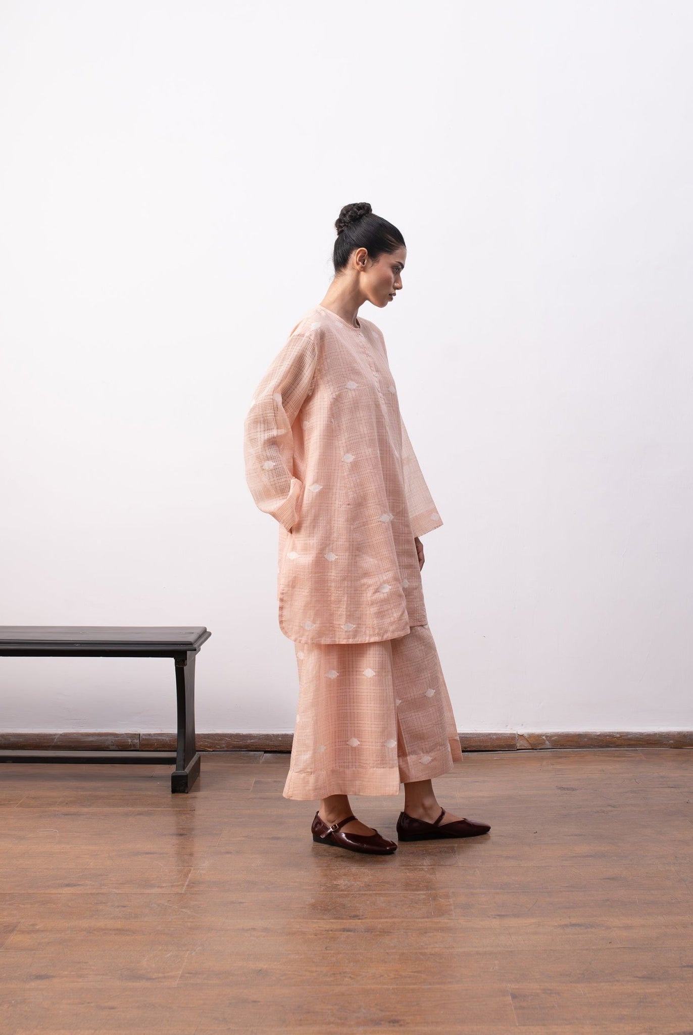 Jeanne Co - ord Set - Peach - CiceroniKurta Set, Everyday WearHiranya