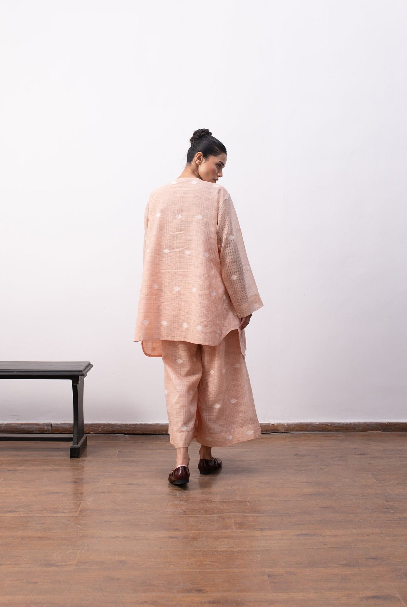 Jeanne Co - ord Set - Peach - CiceroniKurta Set, Everyday WearHiranya