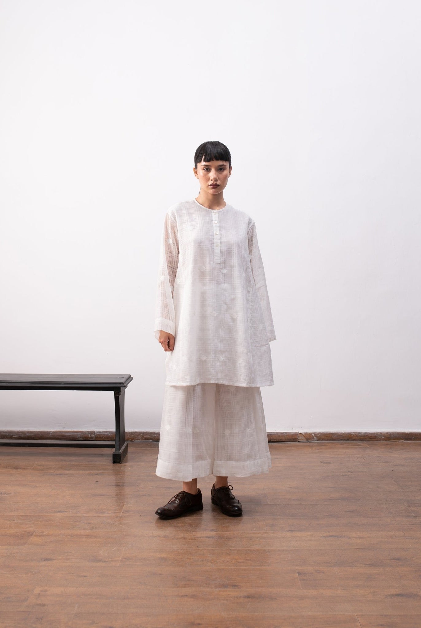 Jeanne Co - ord Set - White - CiceroniKurta Set, Everyday WearHiranya