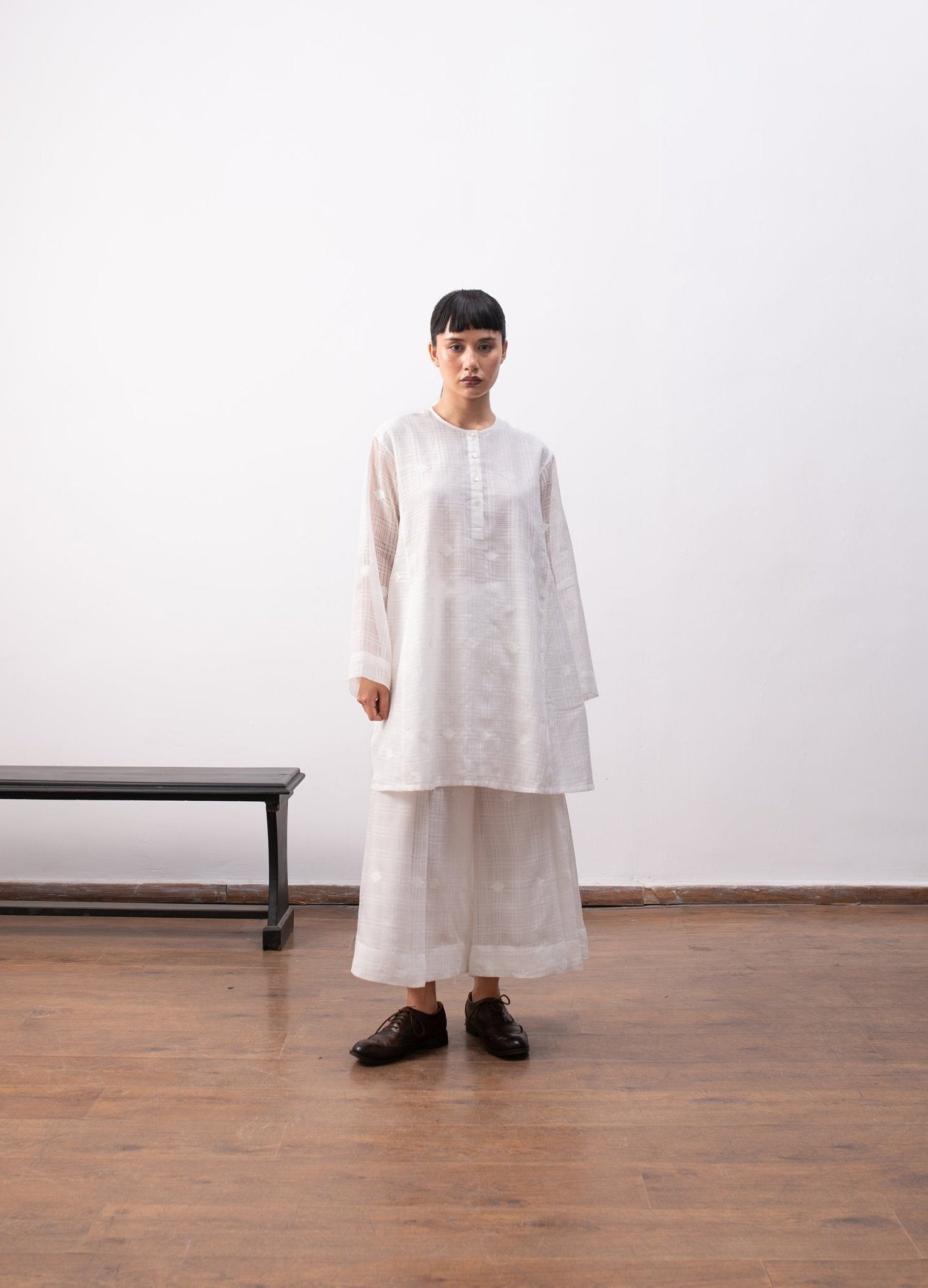 Jeanne Co - ord Set - White - CiceroniKurta Set, Everyday WearHiranya