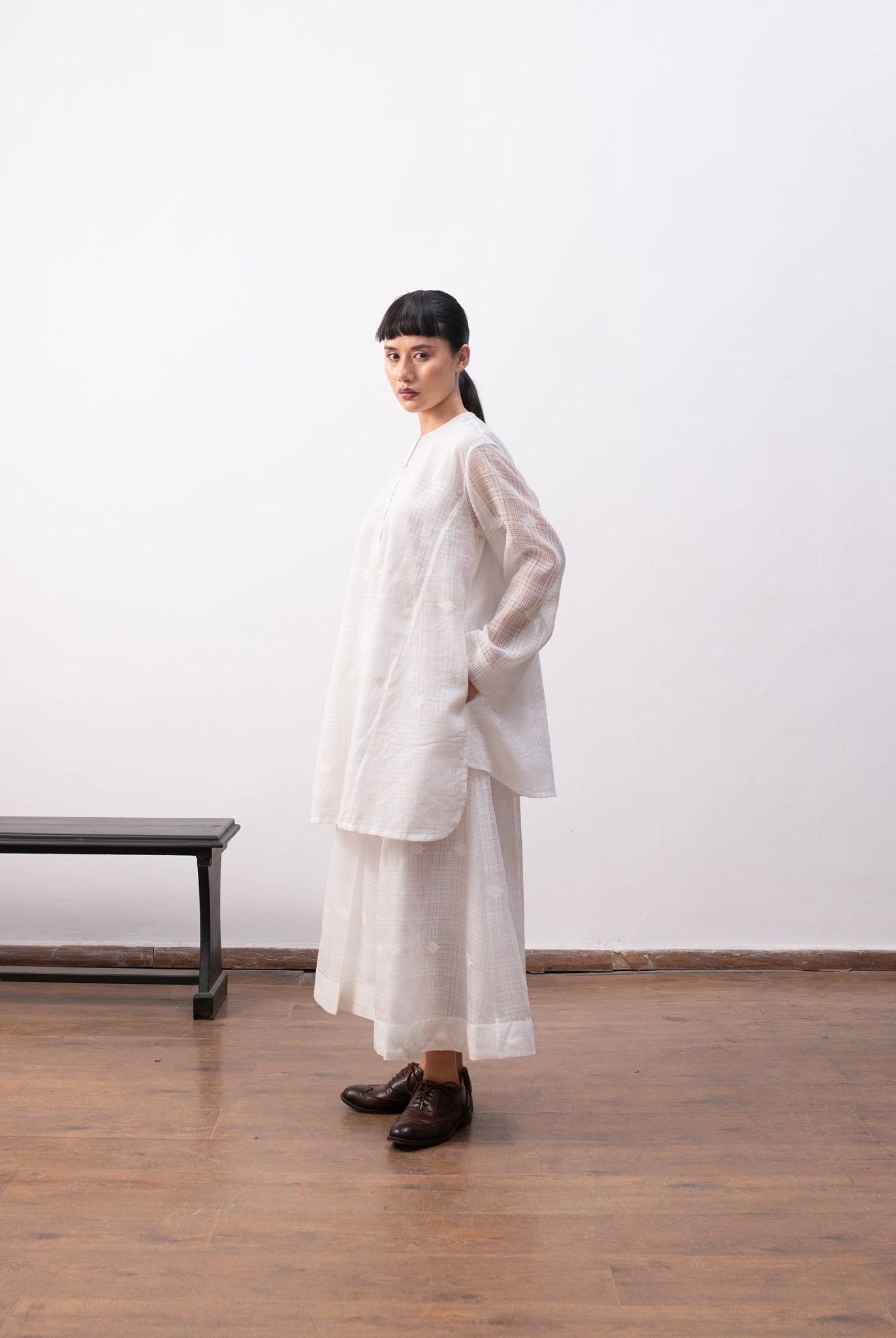Jeanne Co - ord Set - White - CiceroniKurta Set, Everyday WearHiranya
