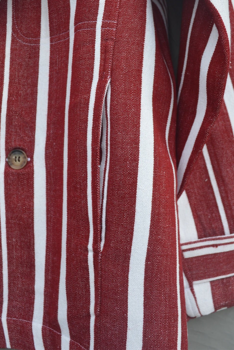 Johargram Handwoven Biru Striped Blazer - CiceroniBlazersJohargram