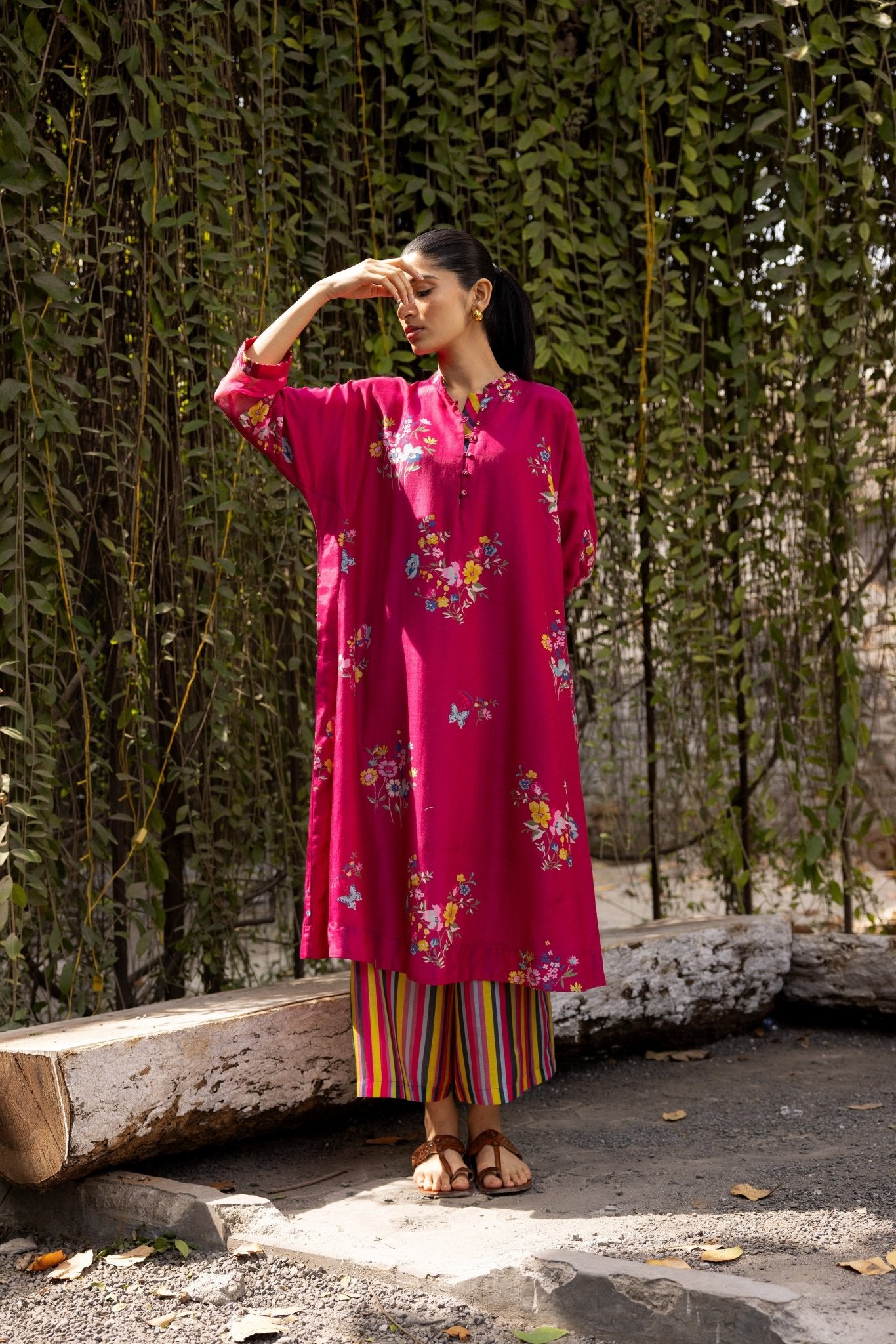 Juhi Kurta Set - Magenta - CiceroniKurta SetLabel Shreya Sharma