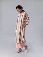 Juhi Peach Kaftan - CiceroniKaftanShades of India