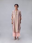 Juhi Peach Kaftan - CiceroniKaftanShades of India