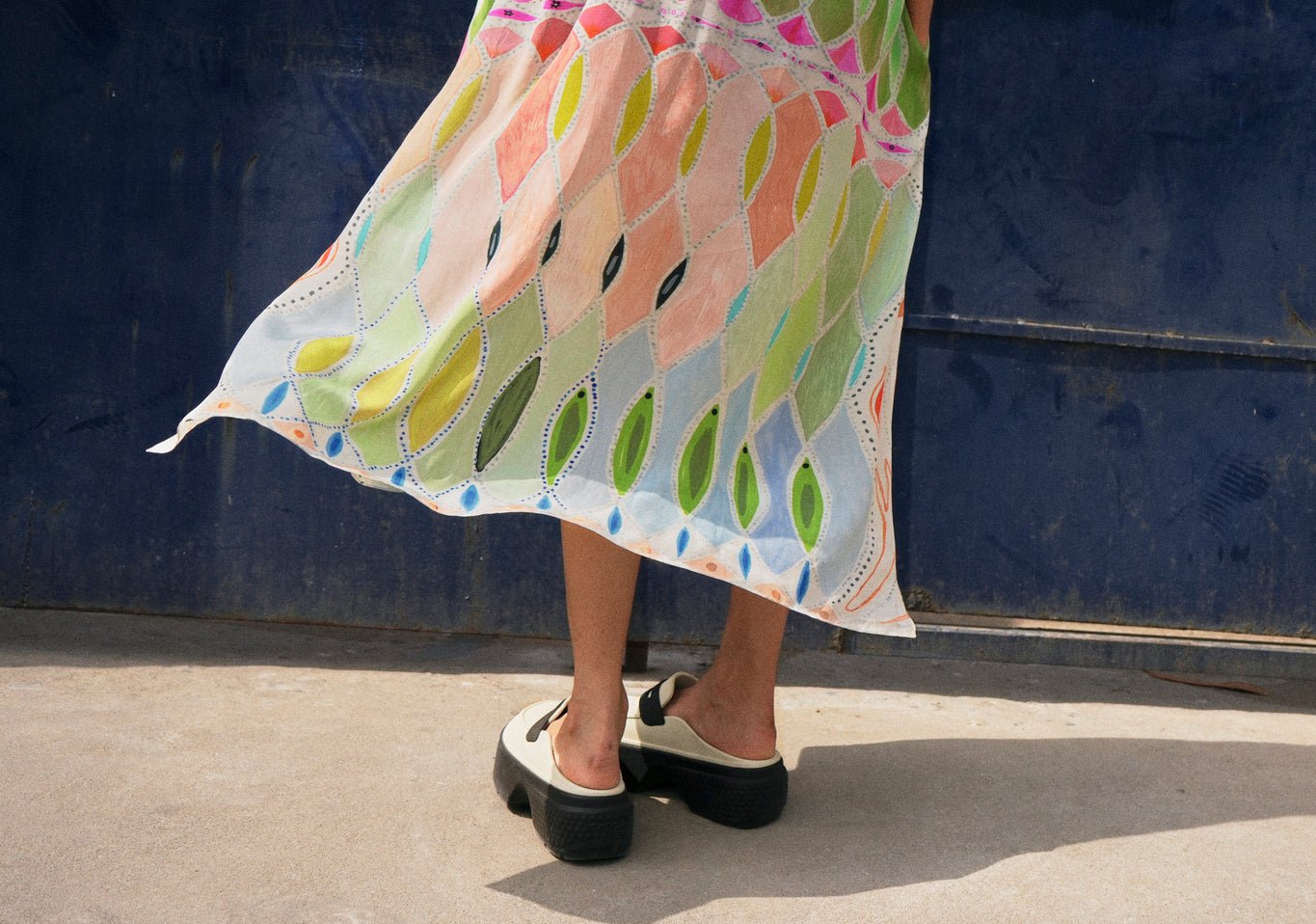 Kaftaan Dress In Athangudi Pastel Print - CiceroniDressesNIKYTA