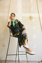 Kaftaan Dress In Chetti Black Crepe - CiceroniDressesNIKYTA