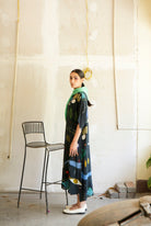 Kaftaan Dress In Chetti Black Crepe - CiceroniDressesNIKYTA