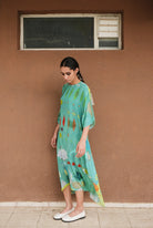 Kaftaan Dress In Chetti Green Print - CiceroniDressesNIKYTA