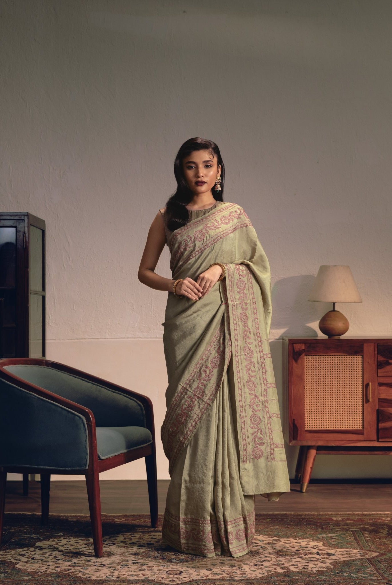 Kajri - Olive - CiceroniSareeIra