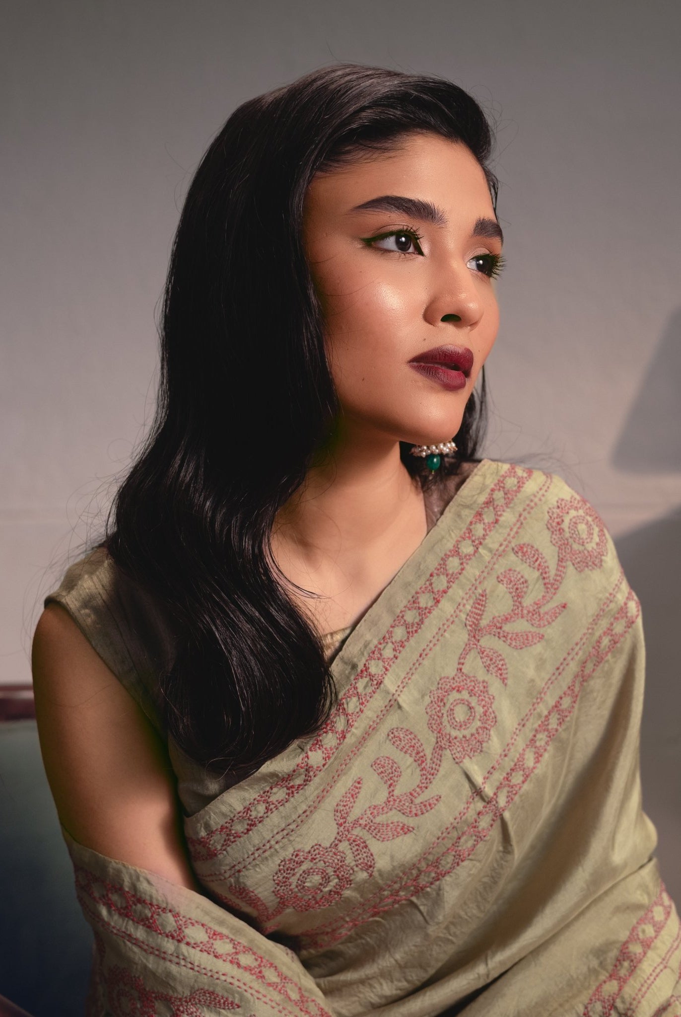 Kajri - Olive - CiceroniSareeIra