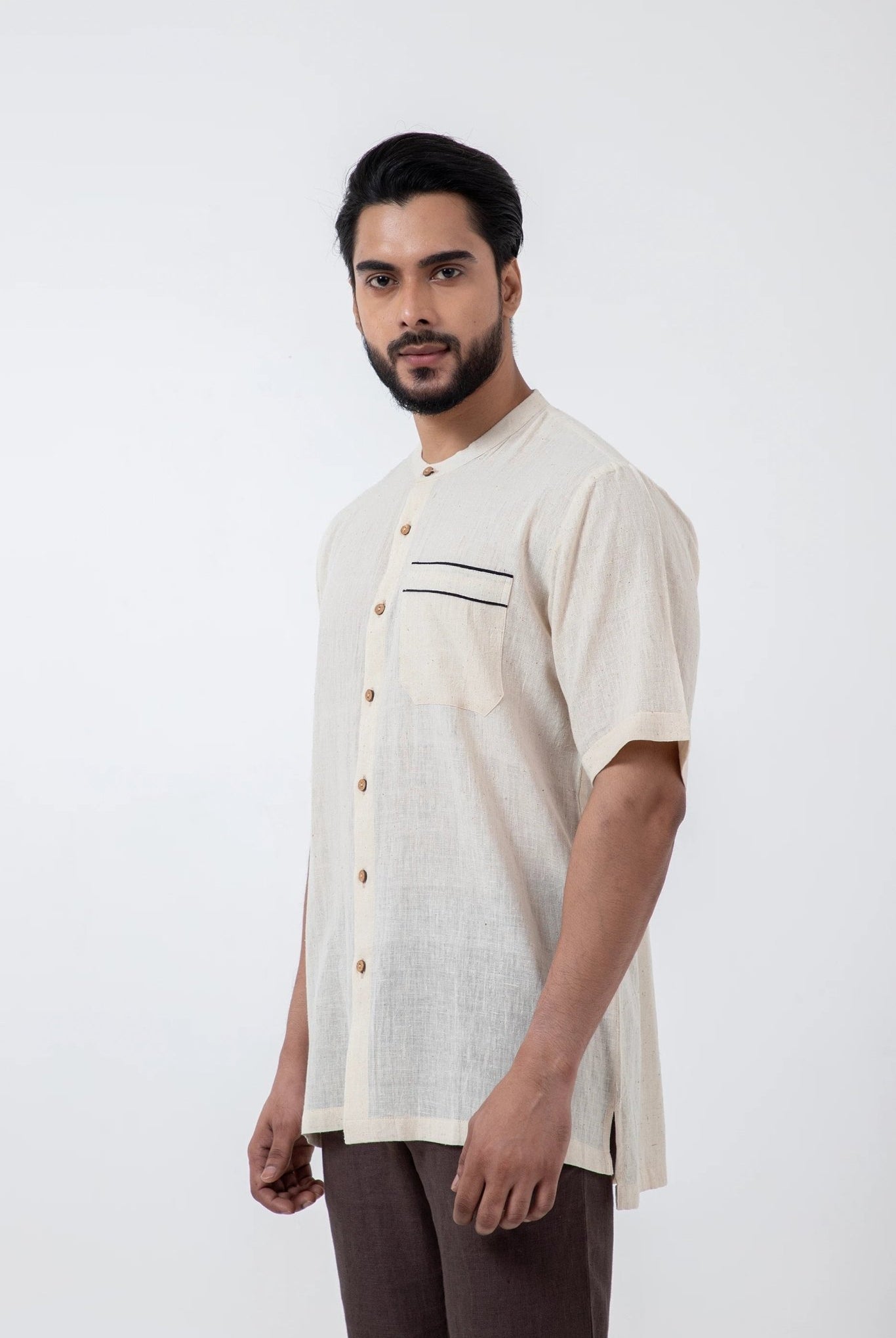 Kala Cotton Off - white Everyday Shirt - CiceroniMen ShirtsInkriti
