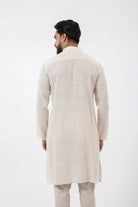 Kala Cotton Off - white Knee Length Kurta - CiceroniKurta, Festive WearInkriti