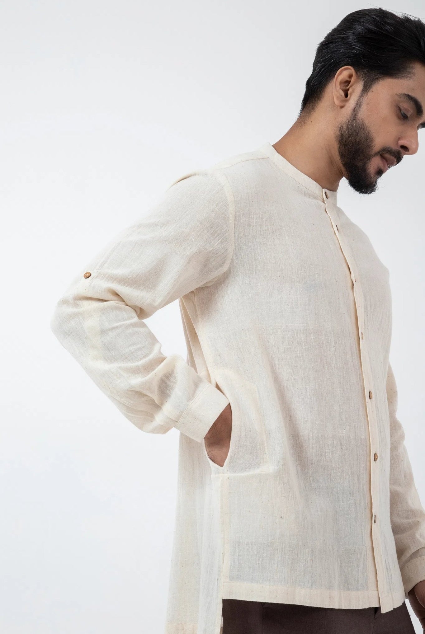 Kala Cotton Off - white Reliable Shirt - CiceroniMen ShirtsInkriti