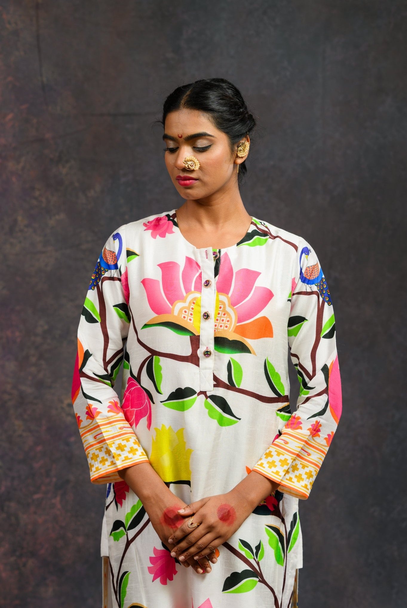 Kalamkari White Kurta Set - CiceroniKurta SetsPrachi Kamat