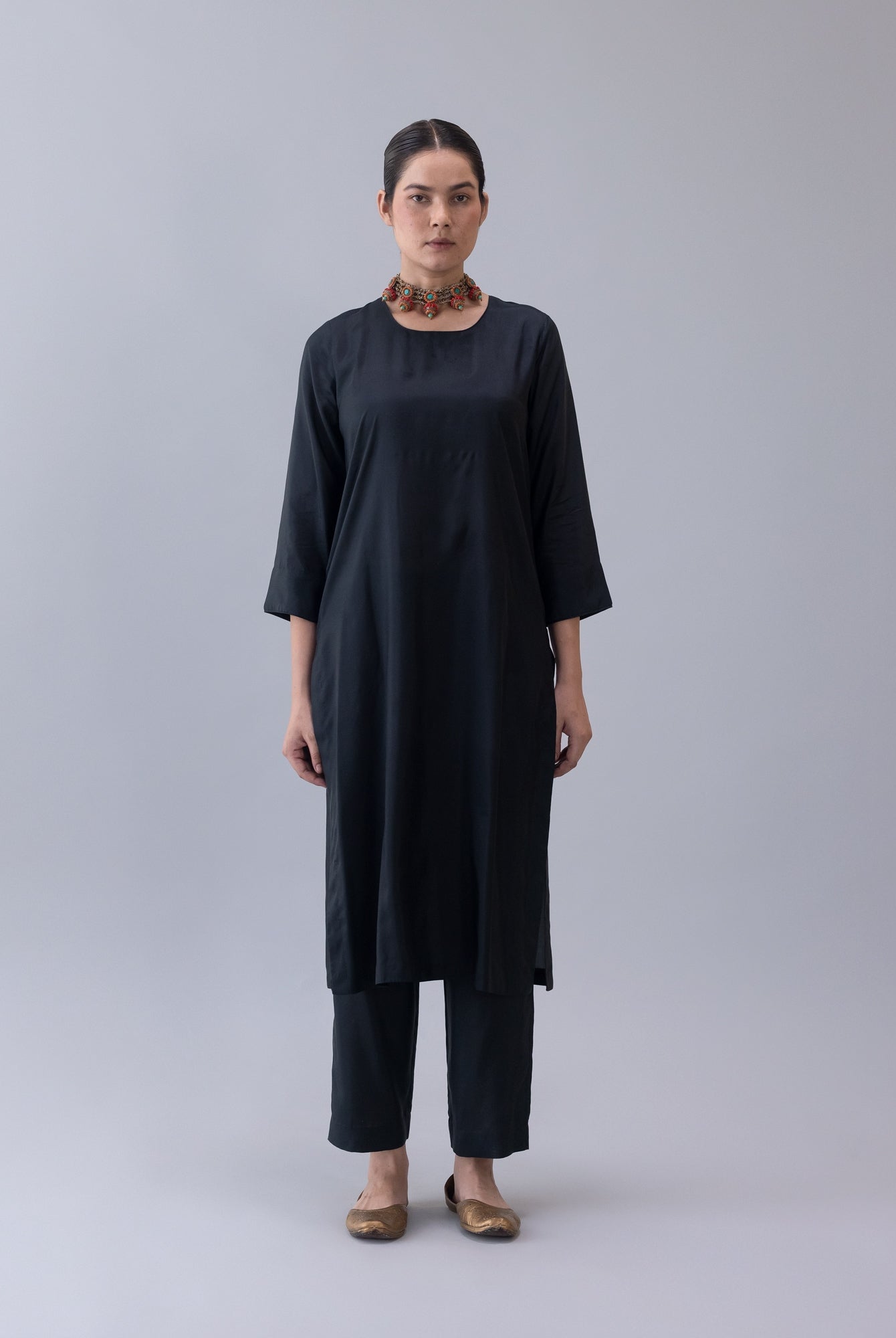 Kalchakra Black Kurta - CiceroniKurta Set, Festive WearShades of India