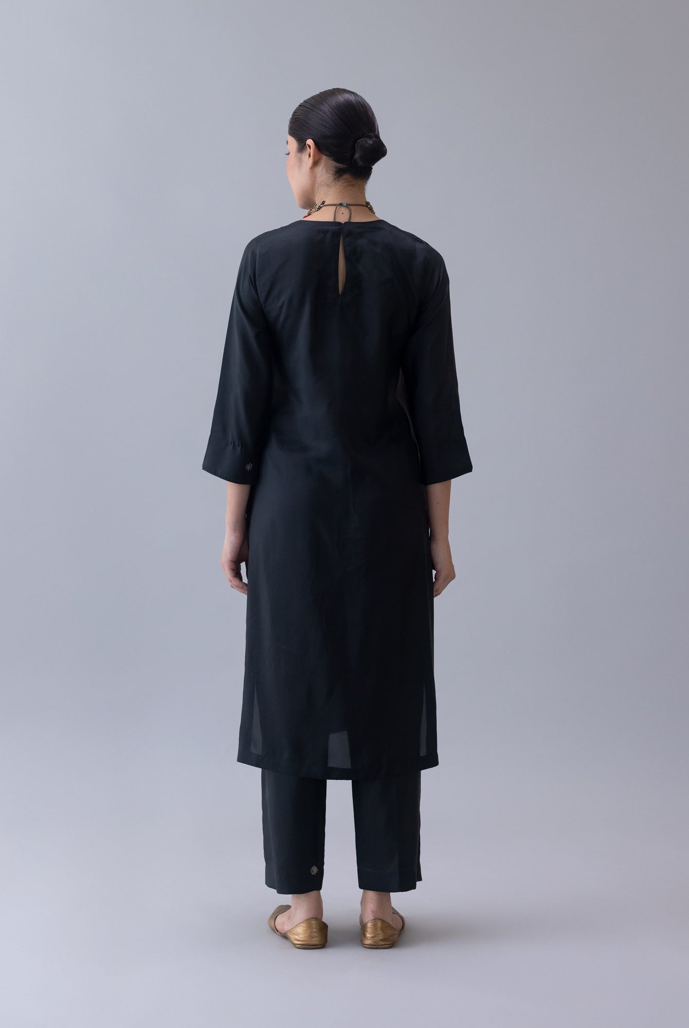 Kalchakra Black Kurta - CiceroniKurta Set, Festive WearShades of India