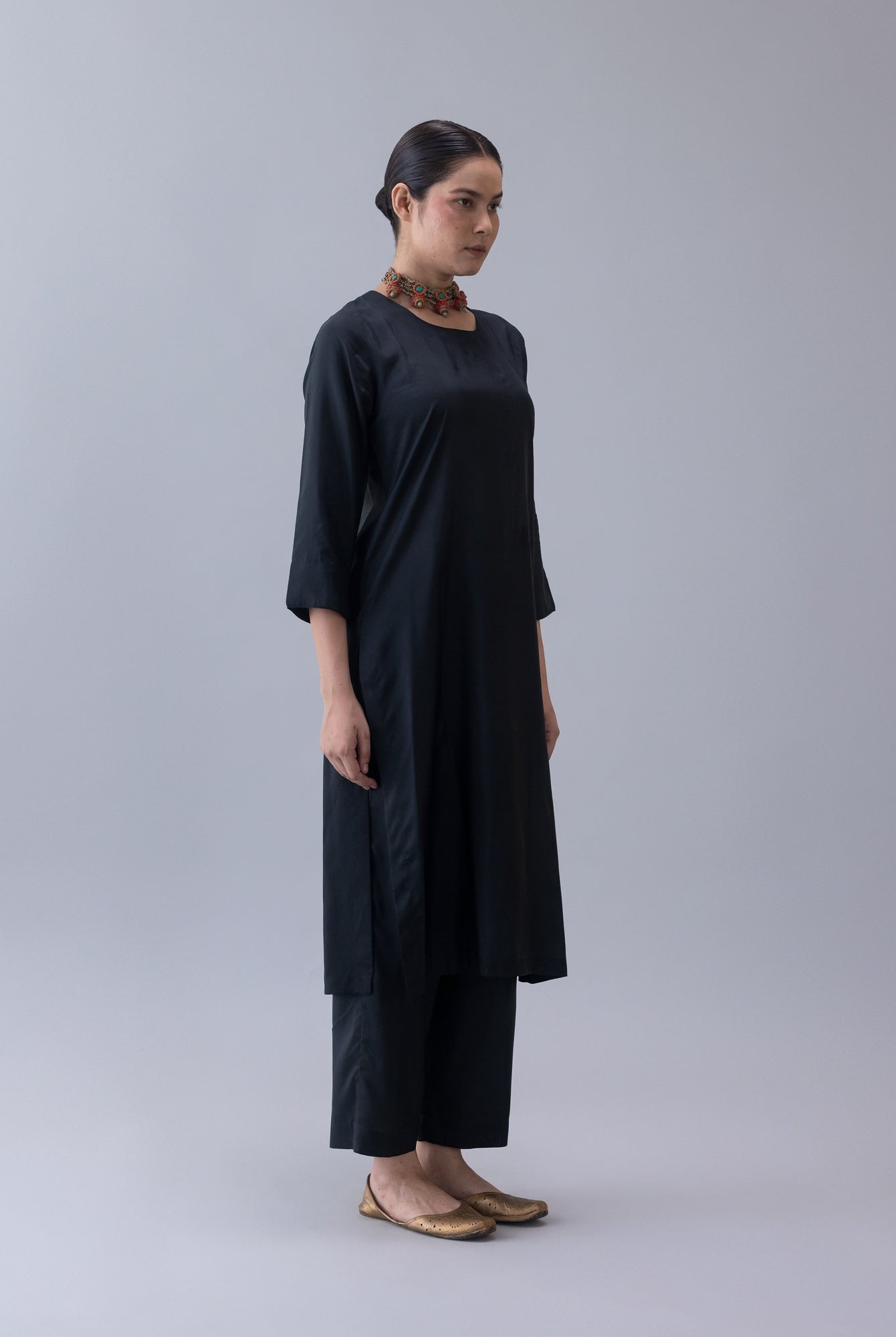 Kalchakra Black Kurta - CiceroniKurta Set, Festive WearShades of India