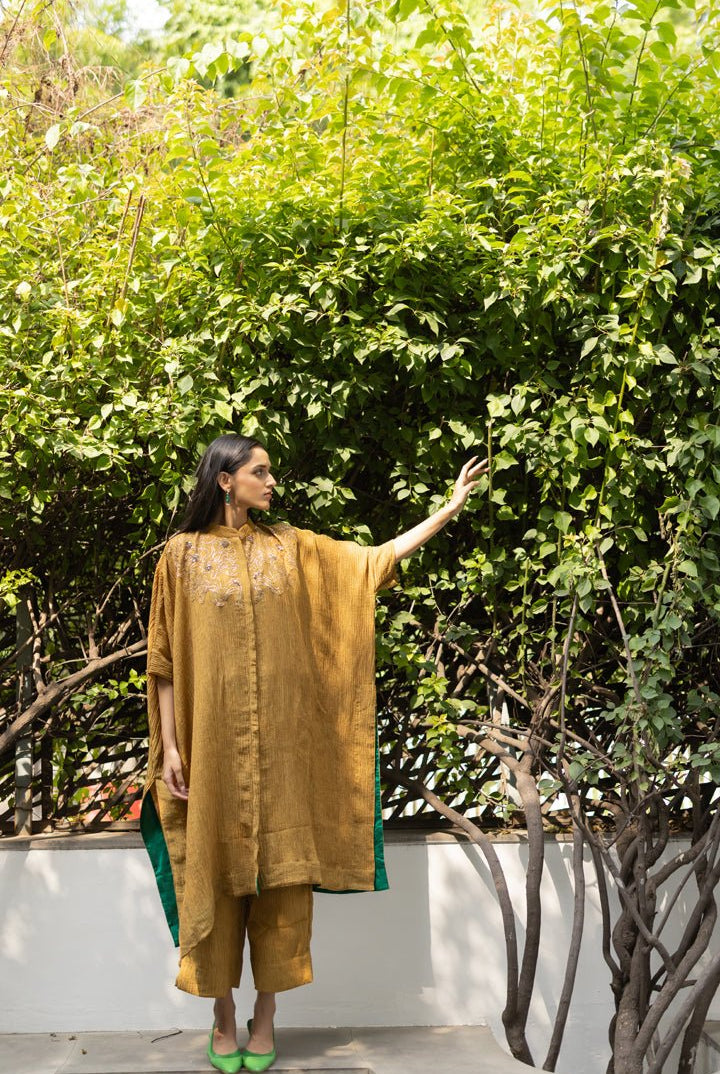 Kalindi Buttondown Kaftan Set - CiceroniKurta Set, Festive WearSilai Studio