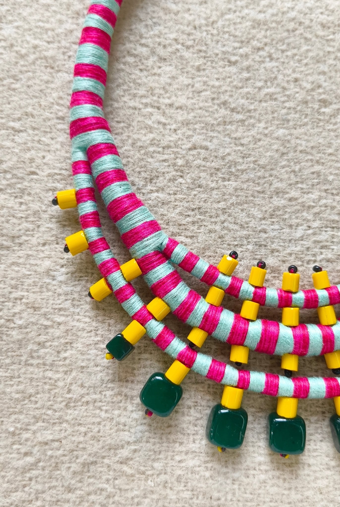 Kanak Leher Necklace - Pink - CiceroniNeckpieceBandish