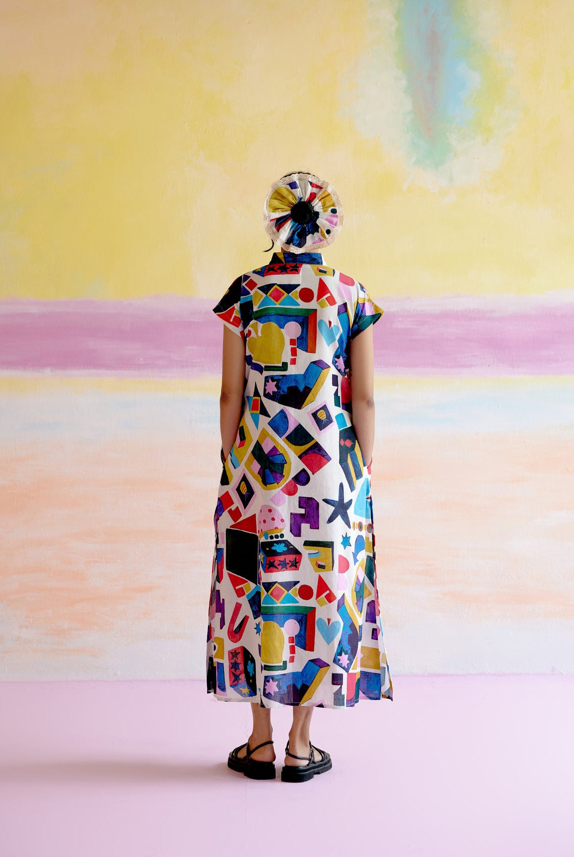 Kara Kaftan Dress in Arcade Print - CiceroniDressesHappi Space