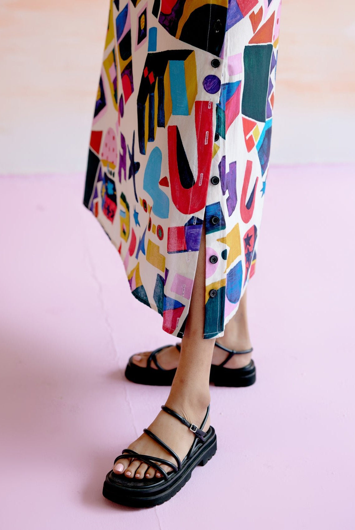 Kara Kaftan Dress in Arcade Print - CiceroniDressesHappi Space