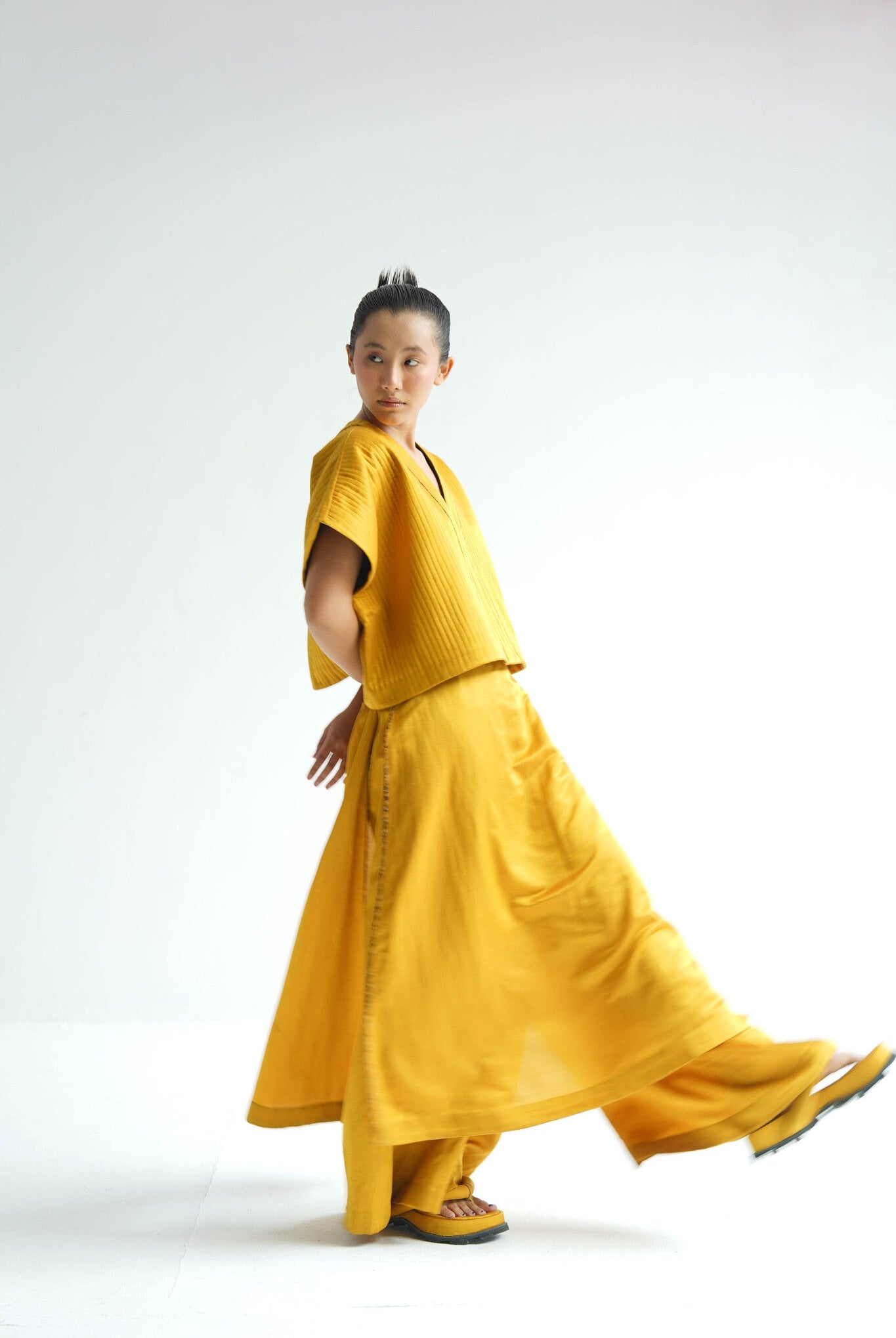 Karashi Quilted Top with Drape Trouser - CiceroniCo - ord SetTil