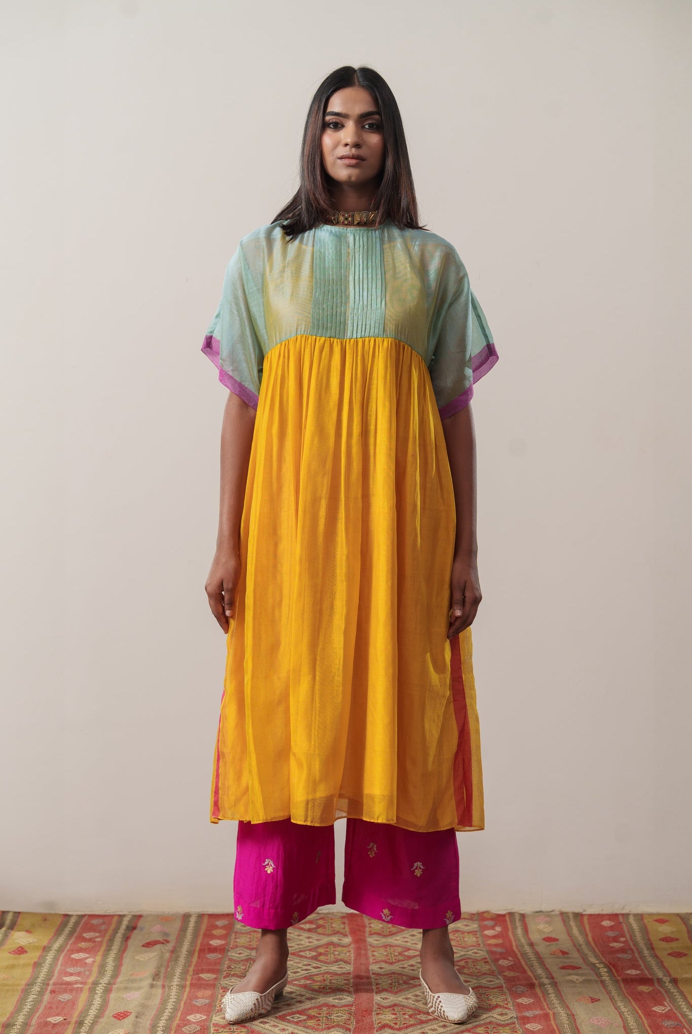 Kesar Gulabi Tunic - CiceroniTunicsRaga & Co.