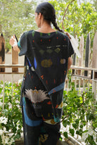 Khadi Cotton Garden Co - ord Set In Chetti Black Print - CiceroniCo - ord SetNIKYTA