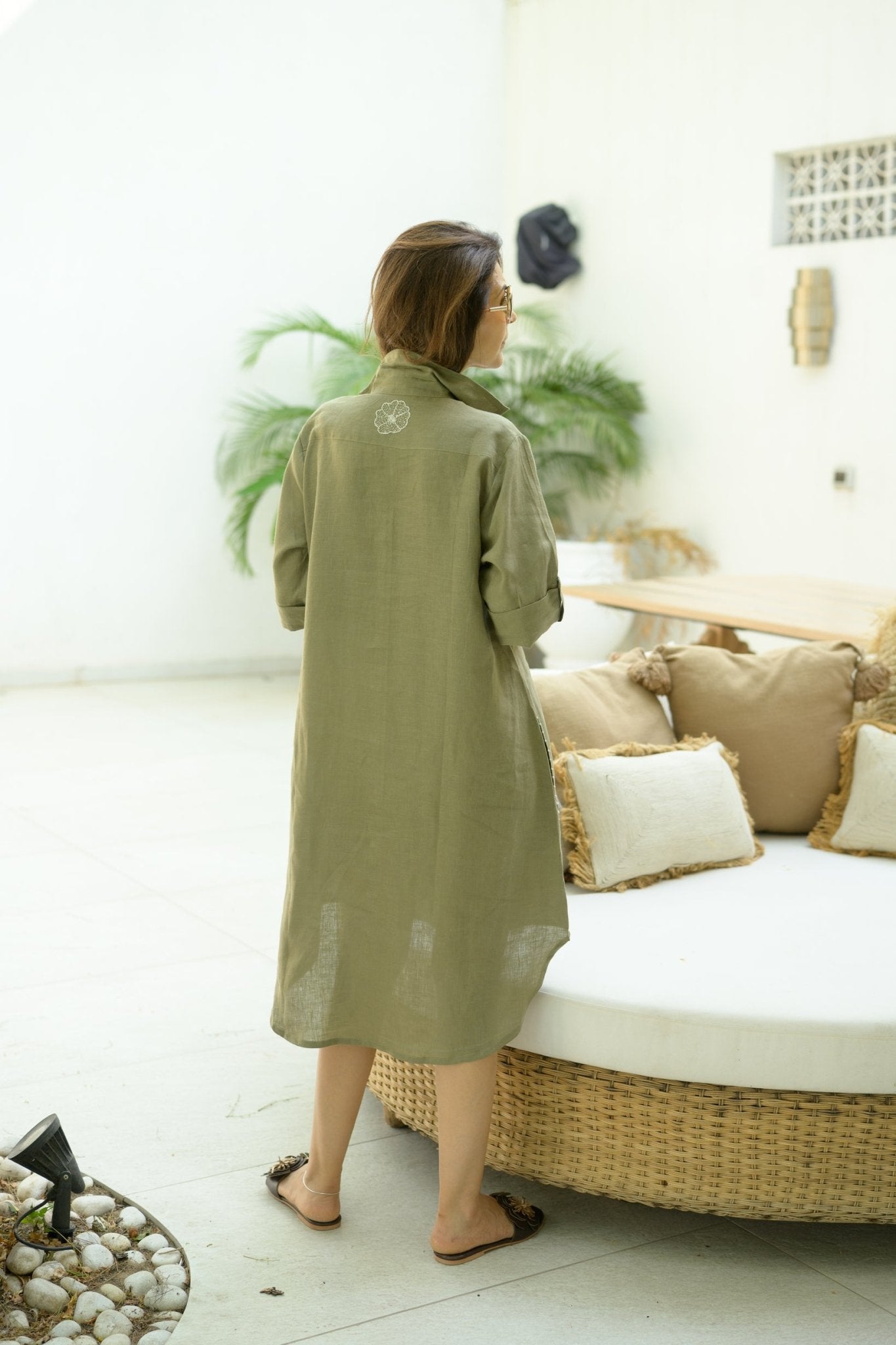 Khaki Shirt Dress - CiceroniDressesZanzibar Living
