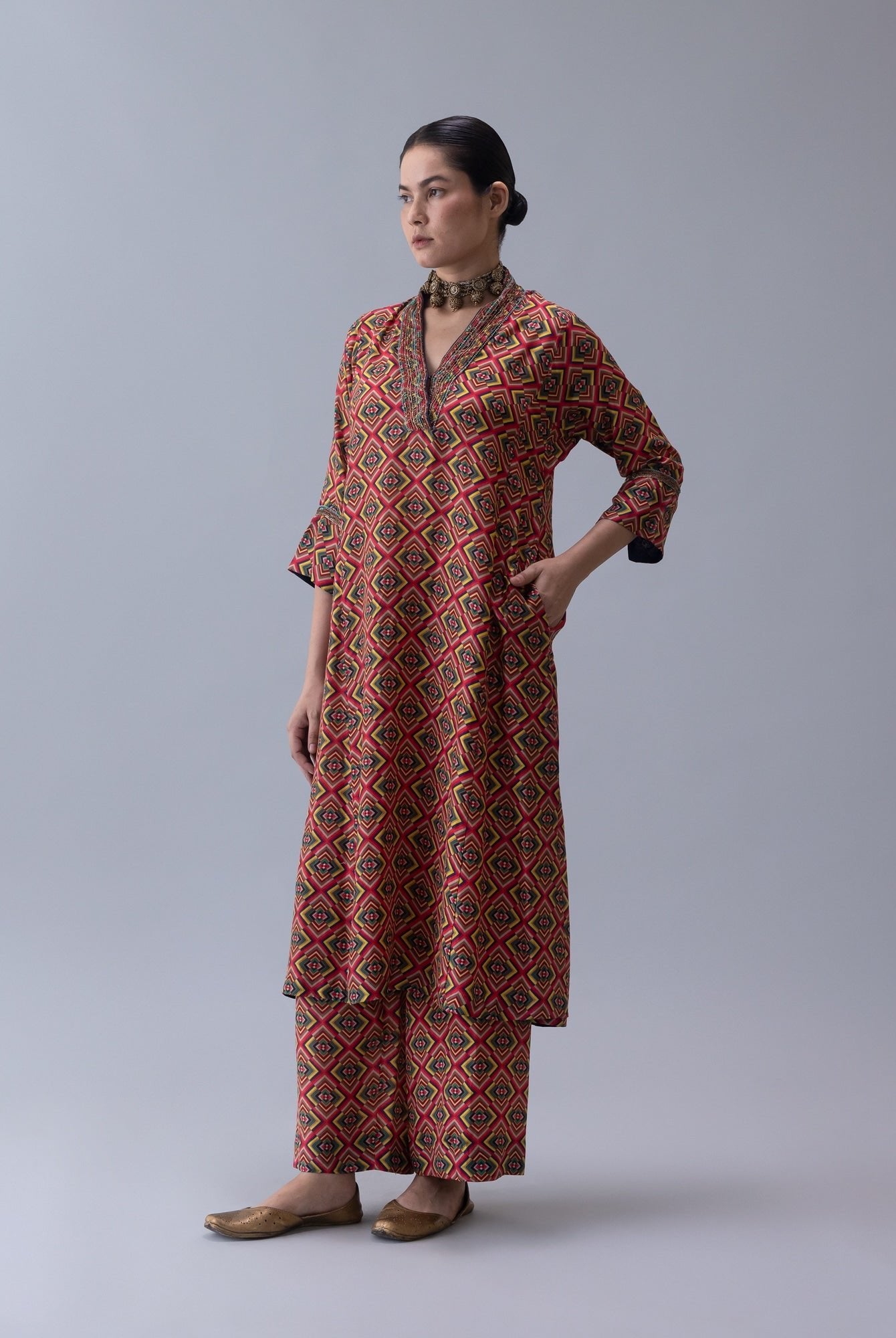 Khamtie Multi Kurta - CiceroniKurta Set, Festive WearShades of India