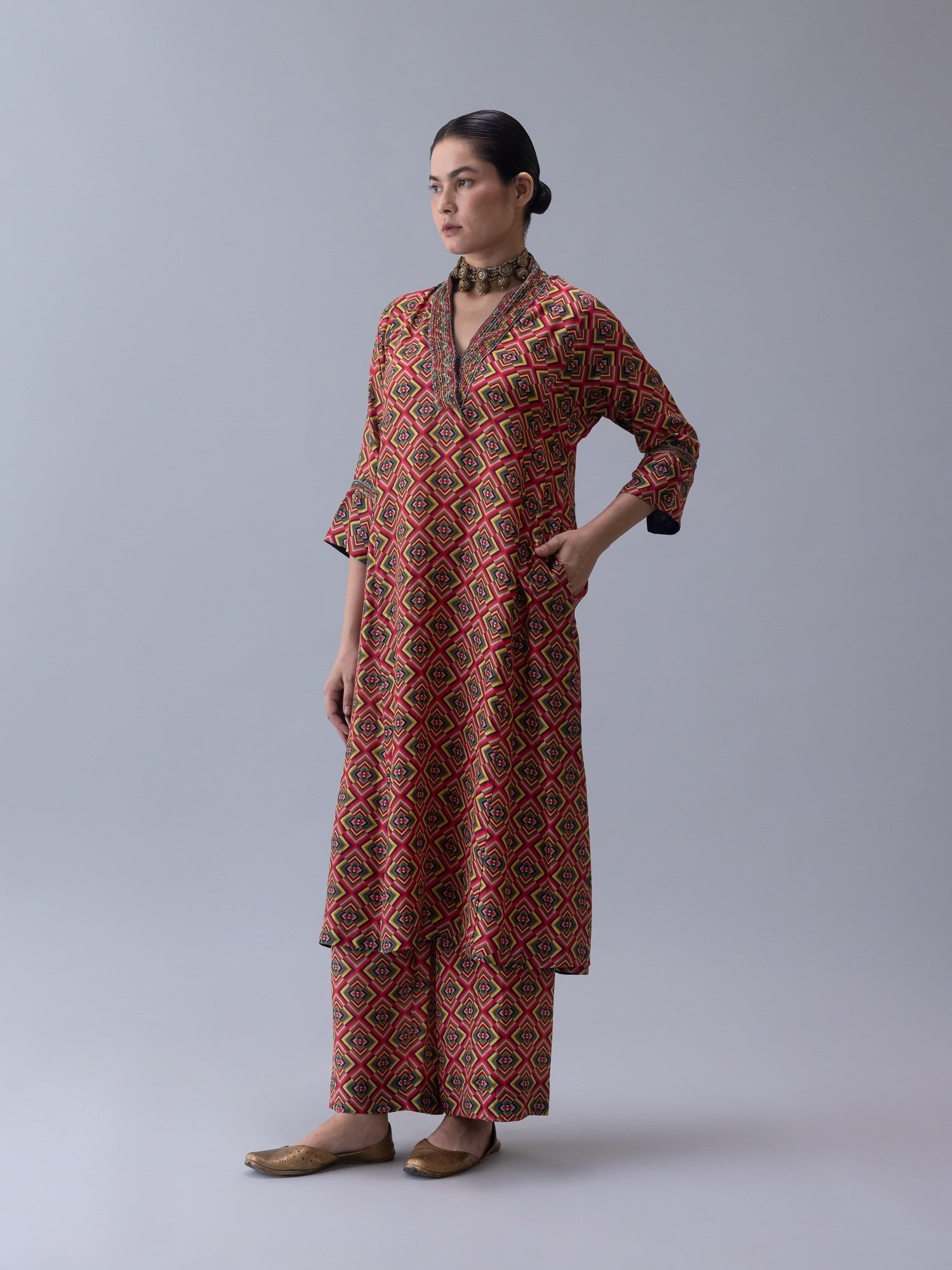 Khamtie Multi Kurta - CiceroniKurta Set, Festive WearShades of India