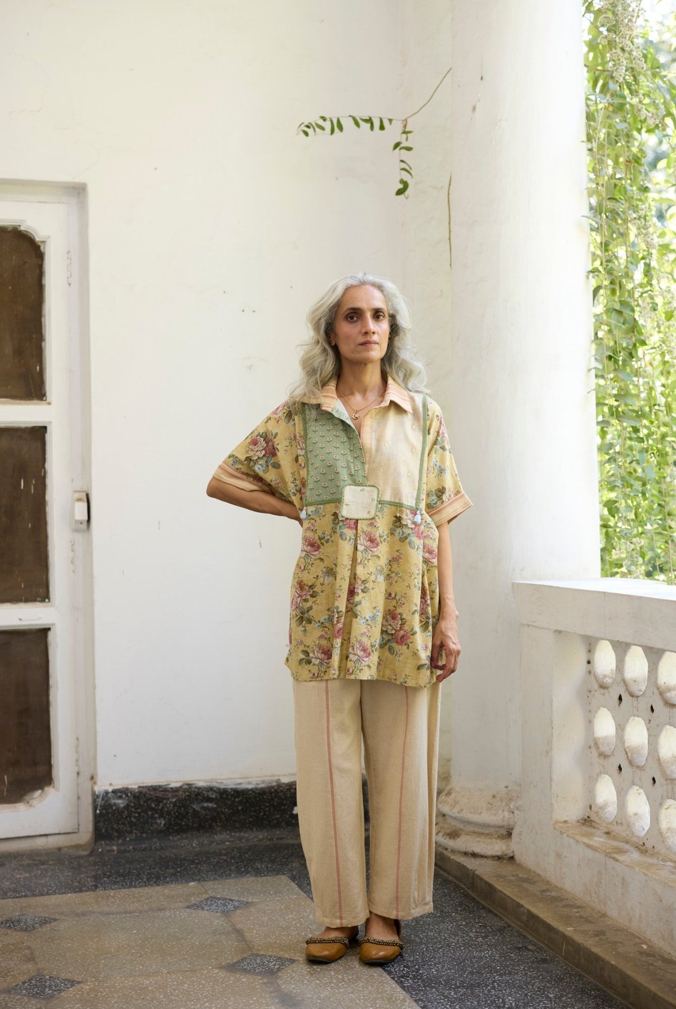 Kiiro Top - Yellow and Green - CiceroniTopsKhyati Rughani