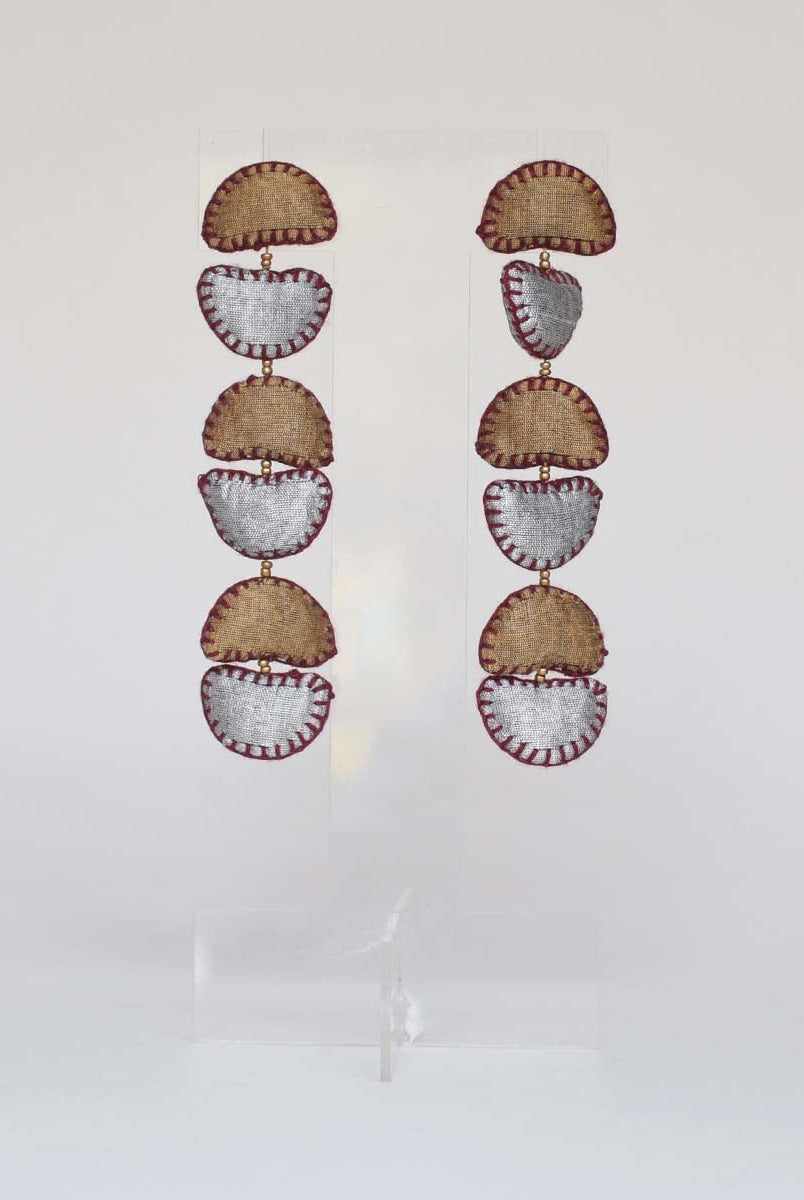 Kimaya Long Earrings - Beige - CiceroniEarringsPaulami