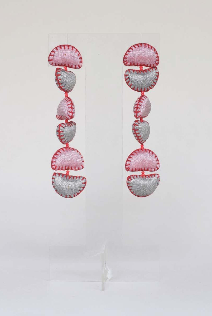 Kimaya Long Earrings - Pink - CiceroniEarringsPaulami