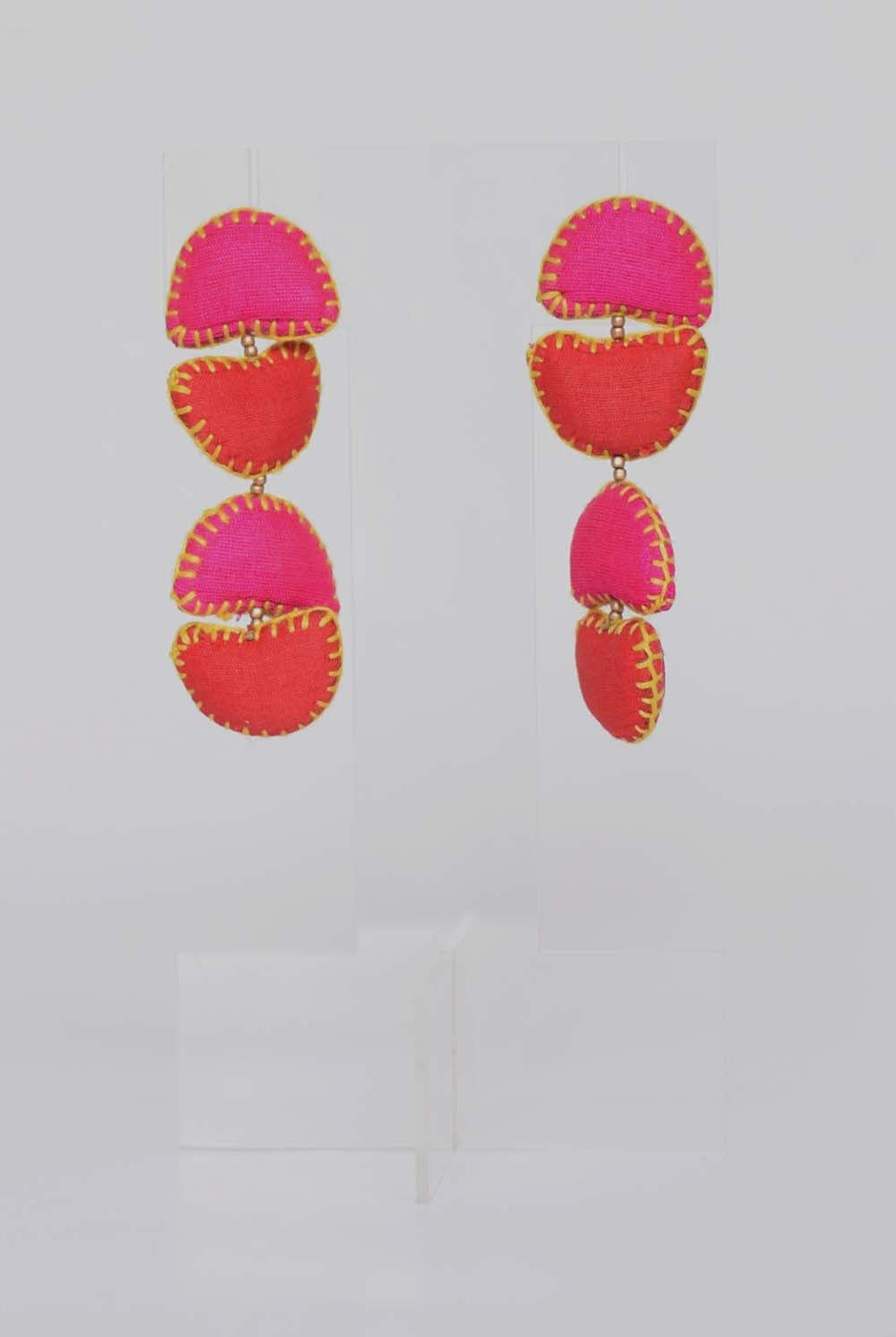 Kimaya Short earrings - Hot Pink - CiceroniEarringPaulami