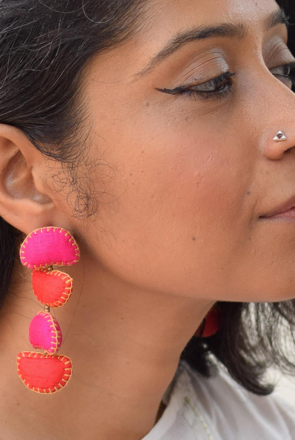 Kimaya Short earrings - Hot Pink - CiceroniEarringPaulami