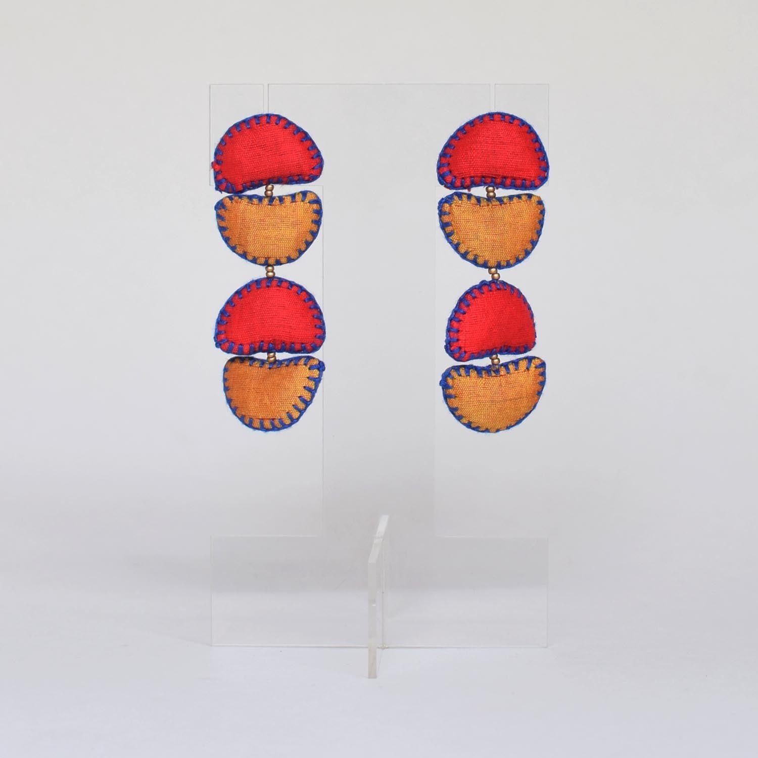 Kimaya Short earrings - Red - CiceroniEarringPaulami