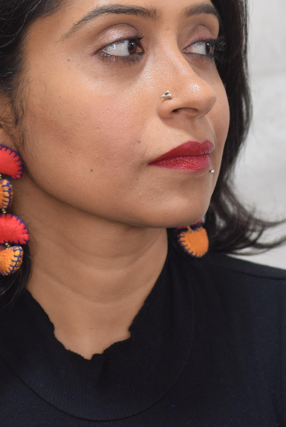 Kimaya Short earrings - Red - CiceroniEarringPaulami