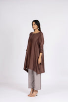 Kimono Tunic and Pants - Choco Brown - CiceroniTunic SetBhavik Shah
