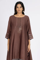 Kimono Tunic and Pants - Choco Brown - CiceroniTunic SetBhavik Shah